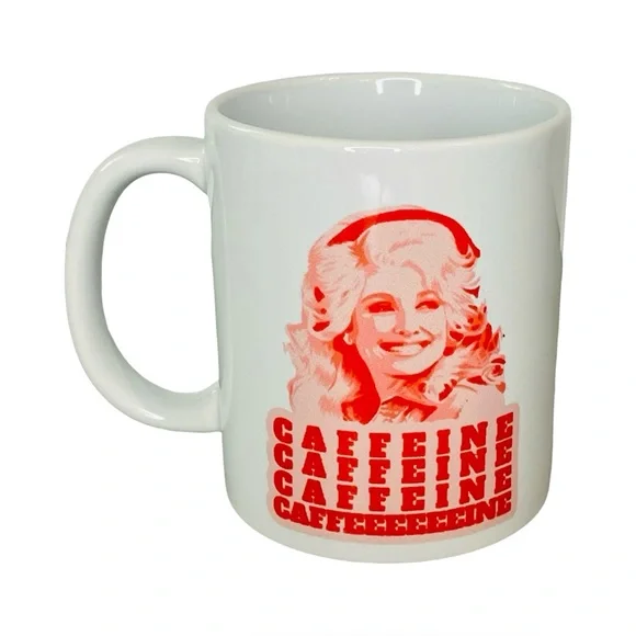 Dolly Parton "JOLENE Caffeine Queen" Retro Mug - Picture 1 of 5